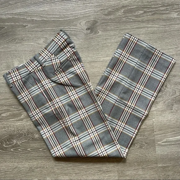 *J Crew Peyton Pant in Bronzed Ochre Rust Plaid - Picture 3 of 12